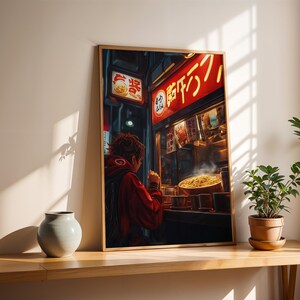 Japanese Anime Ramen Poster | Decorative Wall Art Print for Modern Interiors image 4