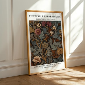 The Tangle Holds Secrets William Morris Inspired Decorative Vine Print - Art Nouveau Botanical Wall Art -Organic Patterned Design Art