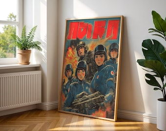 Retro Japanese Anime Decor | Decorative Wall Art Print for Modern Interiors