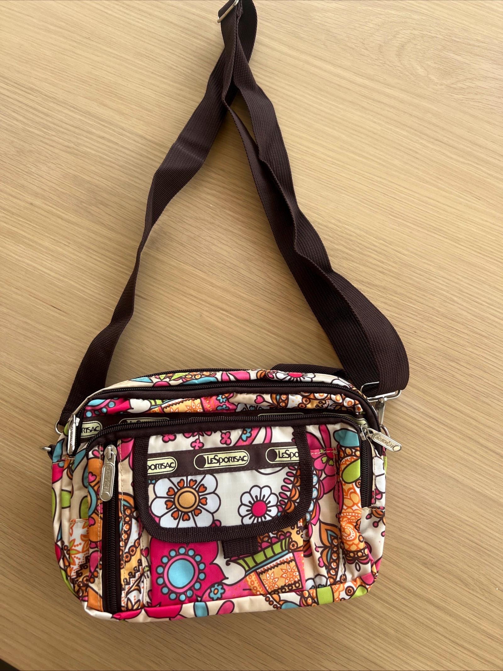 Le SportSac Crossbody Bag and matching Pouch Nylon Floral pattern Deluxe Everyday Bag - Floral Fiesta print – LeSportsac main image 2