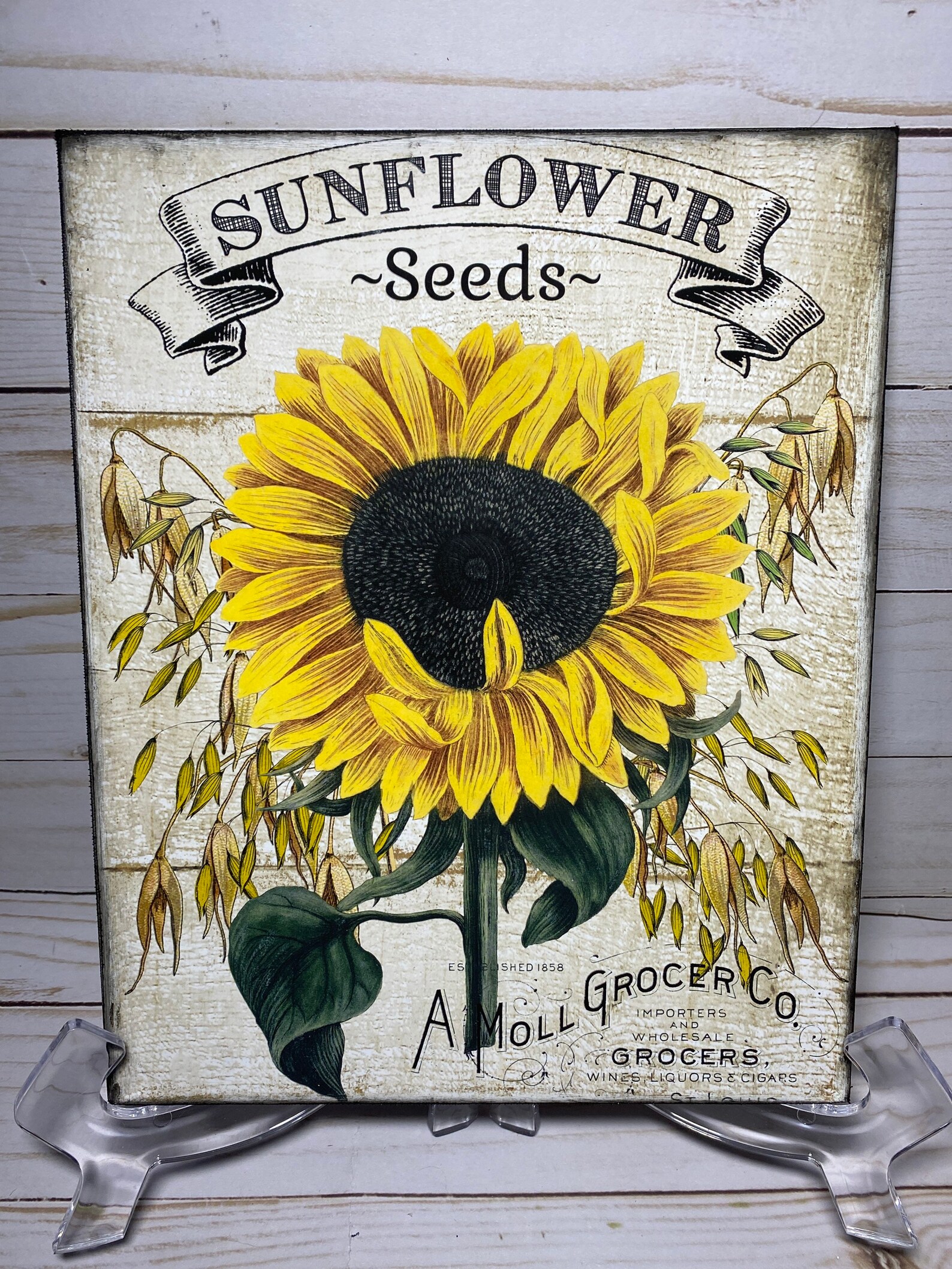 Vintage Sunflower Wall Art Rustic Sunflower Signvintage Etsy