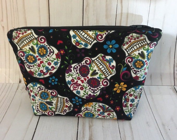 Sugar Skull Makeup Bagsugar Skull Bag Sugar Skull Gifts Day Etsy