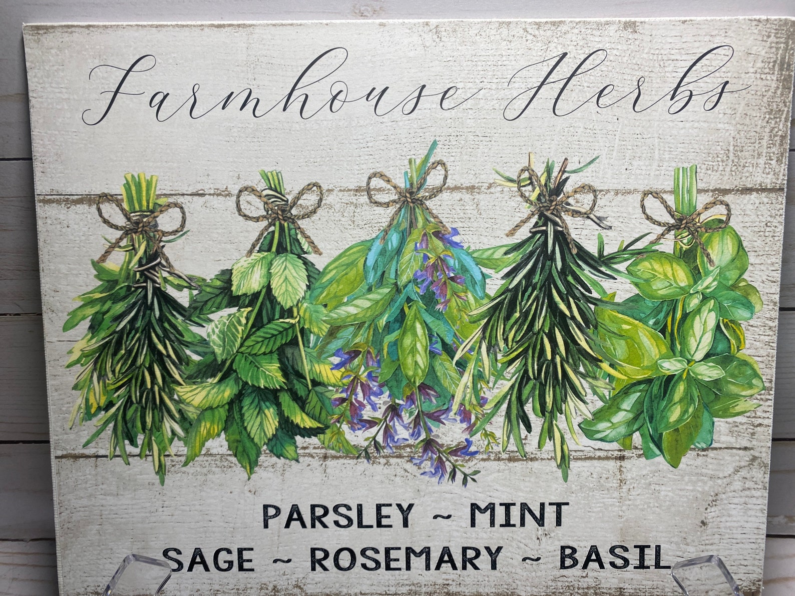 Farmhouse Herbs Signs/kitchen Herb Wall | Etsy