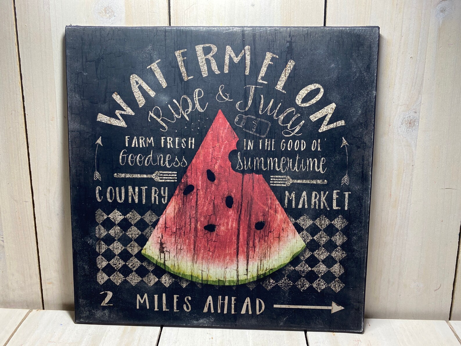 Rustic Watermelon Farm Sign