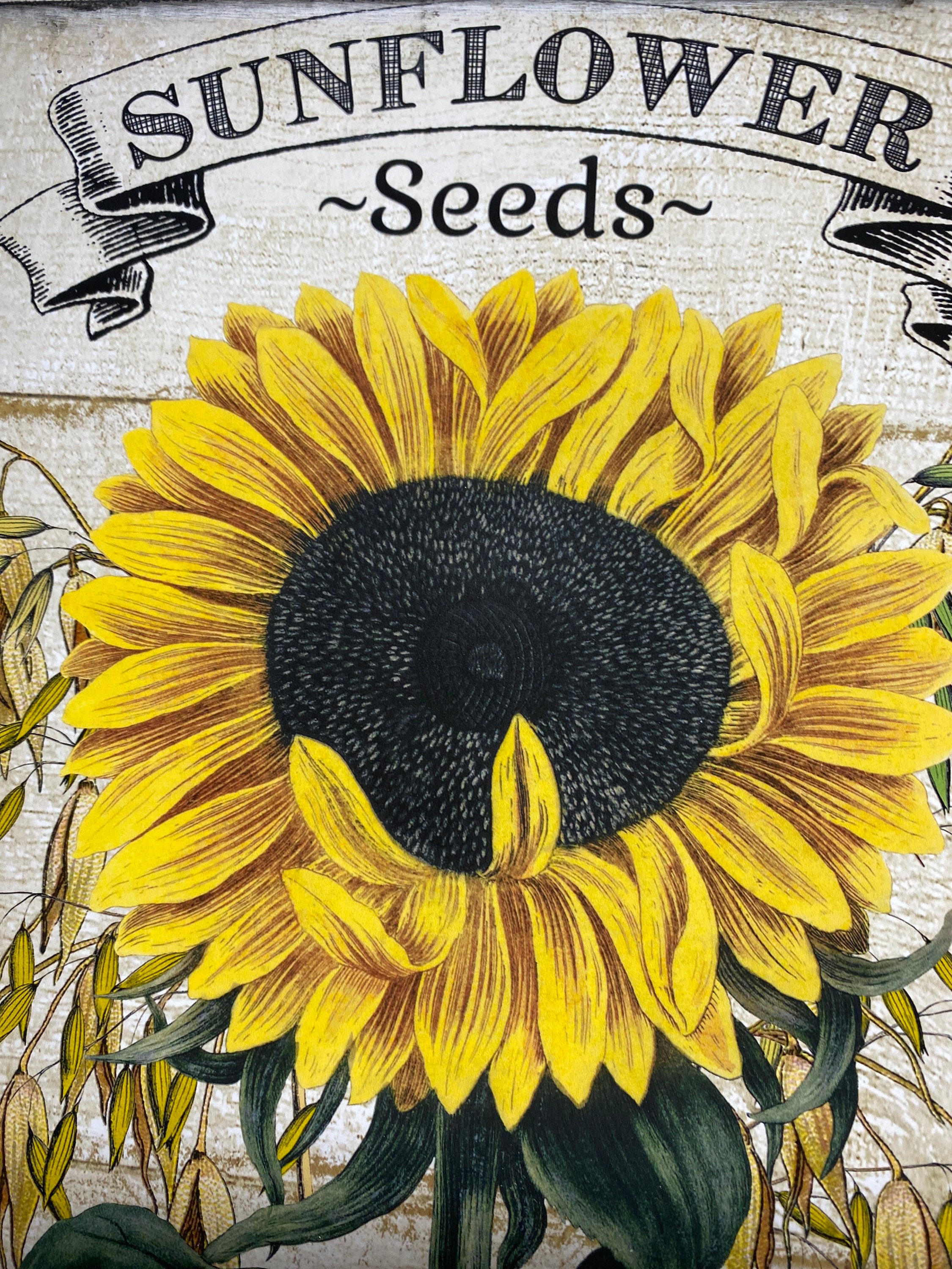 Vintage Sunflower Wall Art Rustic Sunflower SignVintage Etsy