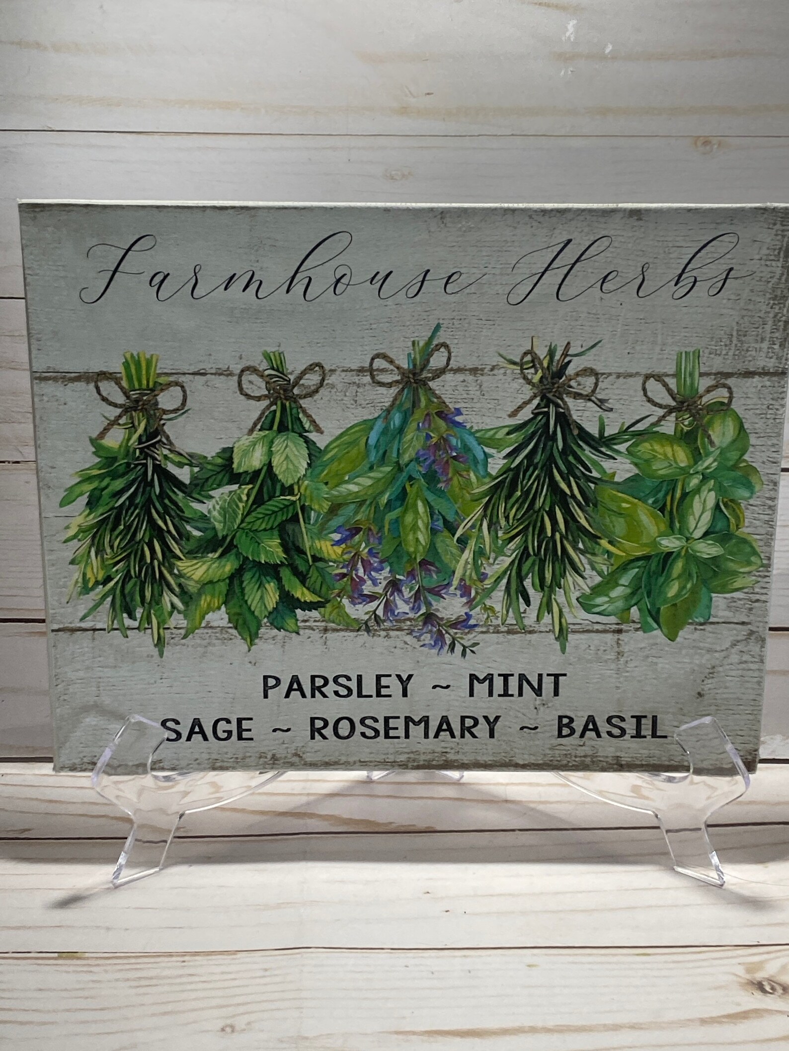 Farmhouse Herbs Signs/kitchen Herb Wall | Etsy