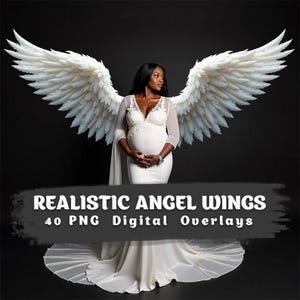 40 Angel Wings Digital Backgrounds Maternity Backdrops | Photoshop Overlays Fine Art Studio Textures for Photography Editing