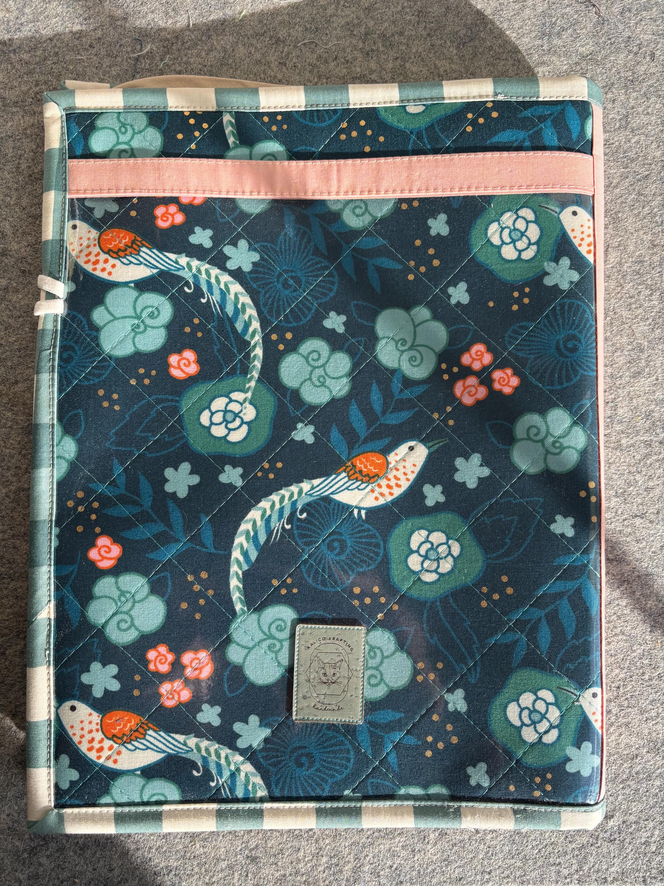 Made-to-order Quilted Fabric Folder Handmade Document Organizer ...