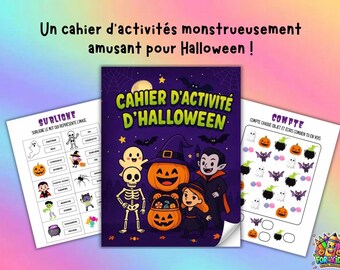 Libro delle attività su Halloween: Coloriages, jeux, labyrinthe et bien plus bis