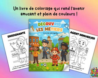 Livre de Coloriage pour Enfant pour Apprendre les Métiers