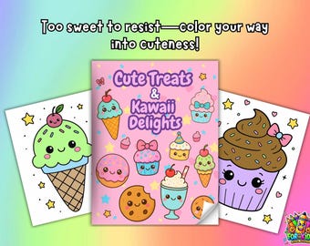 Libro da colorare di dessert kawaii