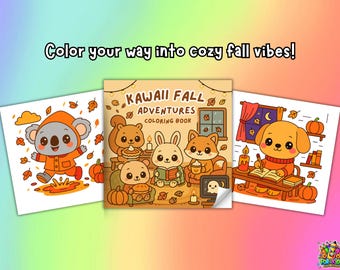 Kawaii Fall Adventures Coloring Book