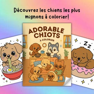 Adorable Chiots à Colorier : 30  Illustrations Uniques