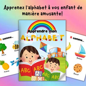 Apprendre l&#39;Alphabet | Livre d&#39;Apprentissage pour Enfants | Livre Éducatif pour Enfants | Produit Numérique Éducatif pour Enfants