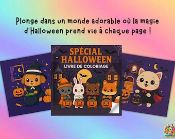Livre de Coloriage d'Halloween : Chasse aux bonbons, Potions, Sorcières, Citrouilles et plus encore