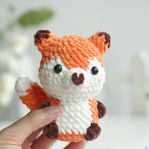 Fox No Stitch Crochet Pattern, Amigurumi No Stitch Crochet Pattern, Crochet Pattern, Stuffed Animal Pattern