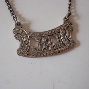 Sterling Silver Tie Clasp - Silver Tie Clasp - Tie Clasp - Tie Clasp for Dad - Tie Clasp with diamond chips - Tie Clasp for Granddad