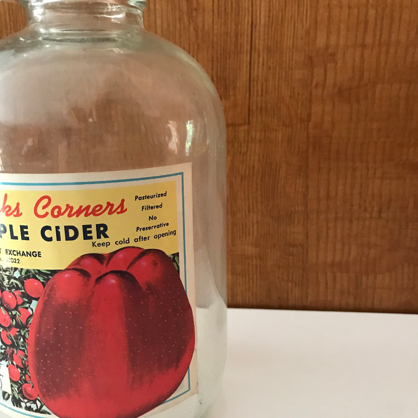 Half Gallon Apple Cider Jug Cider Jug Glass Jug Half Gallon Etsy