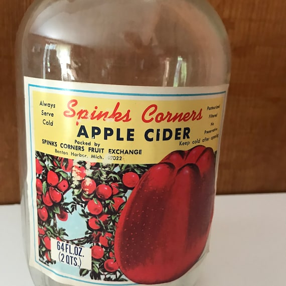 Half Gallon Apple Cider Jug Cider Jug Glass Jug Half Gallon Etsy