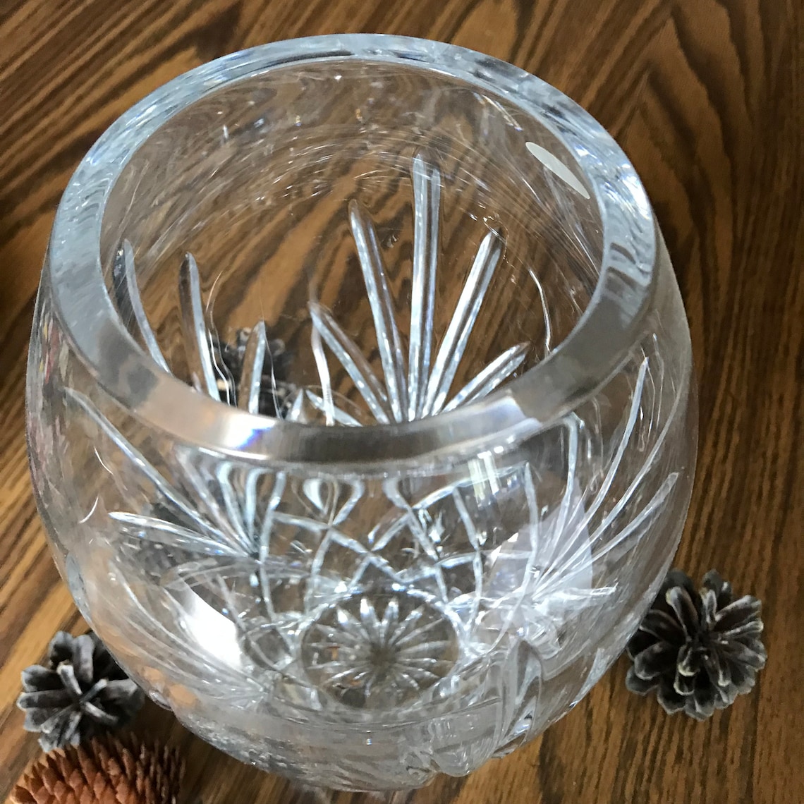 Block Crystal Vase 24 Full Lead Crystal Vintage Lead Etsy