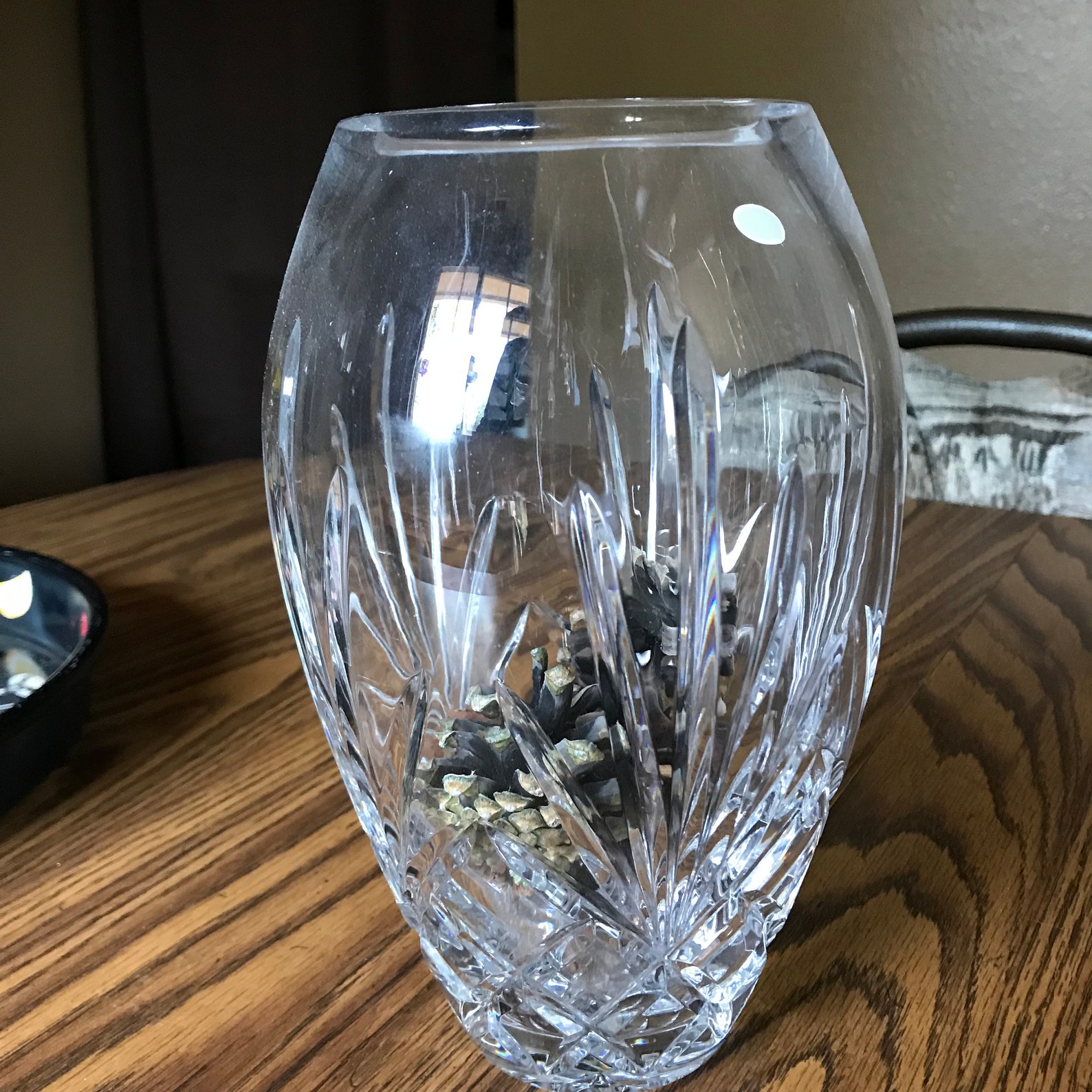 Block Crystal Vase 24 Full Lead Crystal Vintage Lead Etsy