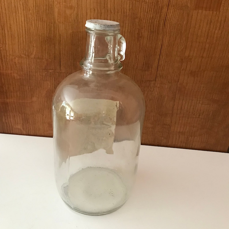 Half Gallon Apple Cider Jug Cider Jug Glass Jug Half Gallon Etsy