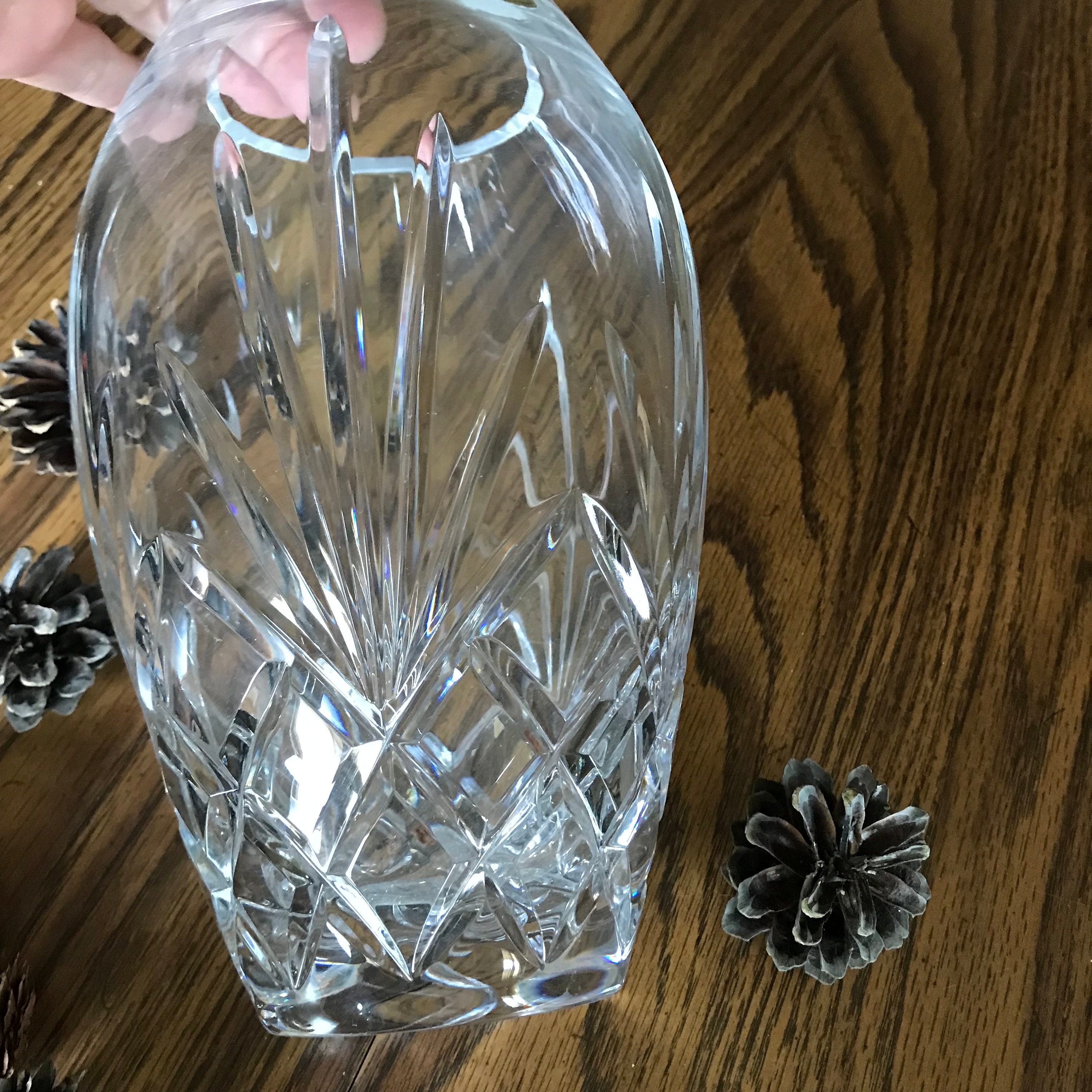 Block Crystal Vase 24 Full Lead Crystal Vintage Lead Etsy