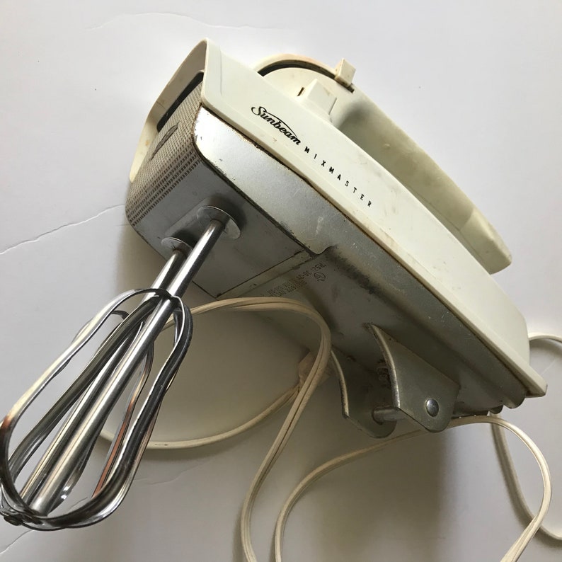 Sunbeam Mixmaster Hand Mixer Mixer White Kitchen Mixer Etsy