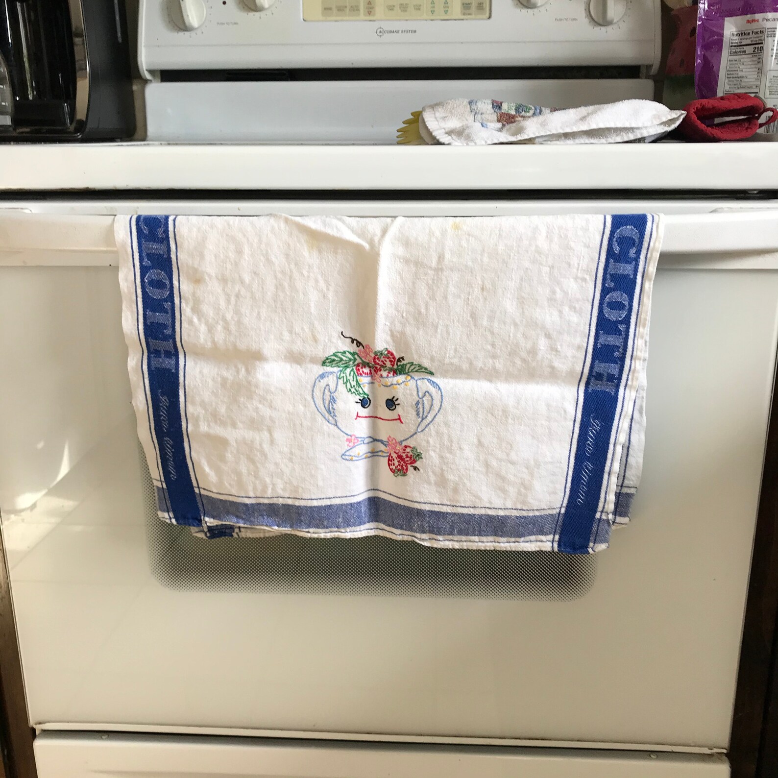 Blue Kitchen Towel Bluestriped Dish Towel Towel Kitchen Etsy