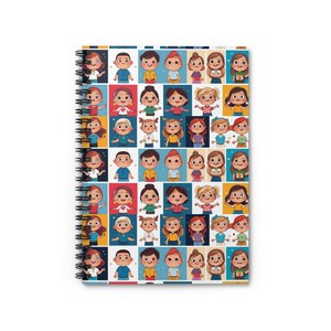 Whimsical Character Spiral Notebook - Cute Cartoon Design, Gift for Kids, School Supplies, Journal, Planner, Art Sketchbook