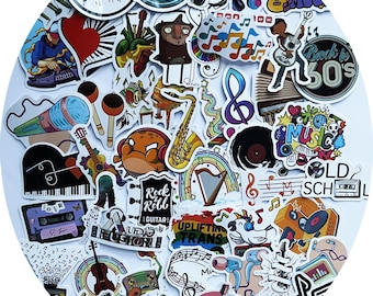 Music lover stickers, Viny stickers,10-50Pcs Random pack, FREE Shipping, Waterproof sticker, Laptop stickers, Water bottle stickers