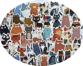 kawaii cats stickers, Viny stickers,10-50Pcs Random pack, FREE Shipping, Waterproof sticker, laptop stickers, Water bottle stickers