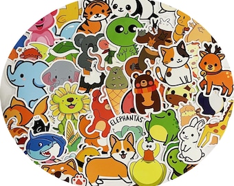 Cute animal stickers,Viny stickers,10-50Pcs Random pack,FREE Shipping,Waterproof sticker, laptop stickers, water bottle stickers,No-Residues
