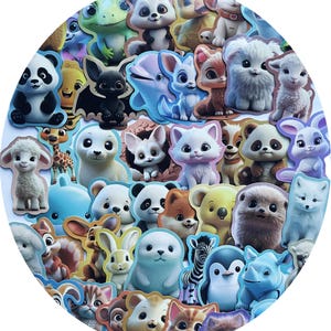 Cute Animals stickers, Viny stickers,10-50Pcs Random pack, FREE Shipping, Waterproof sticker, laptop stickers, Water bottle stickers