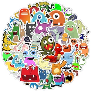 Cute Monster stickers, Viny stickers,10-50Pcs Random pack, FREE Shipping, Waterproof sticker, Laptop stickers, Water bottle stickers