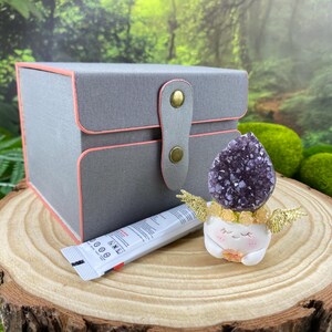Cozy Accessories Gift, a Fairy Clay Figurine Decor with Amethyst Geode, Desk Decor for Women image 11