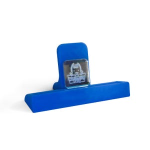 Eenvoudige kaarthouder - azuurblauw