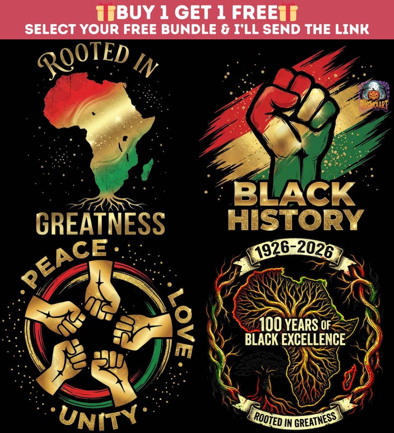 Black History Power Fist Png Bundle, 20 PNG Black History, Black ...
