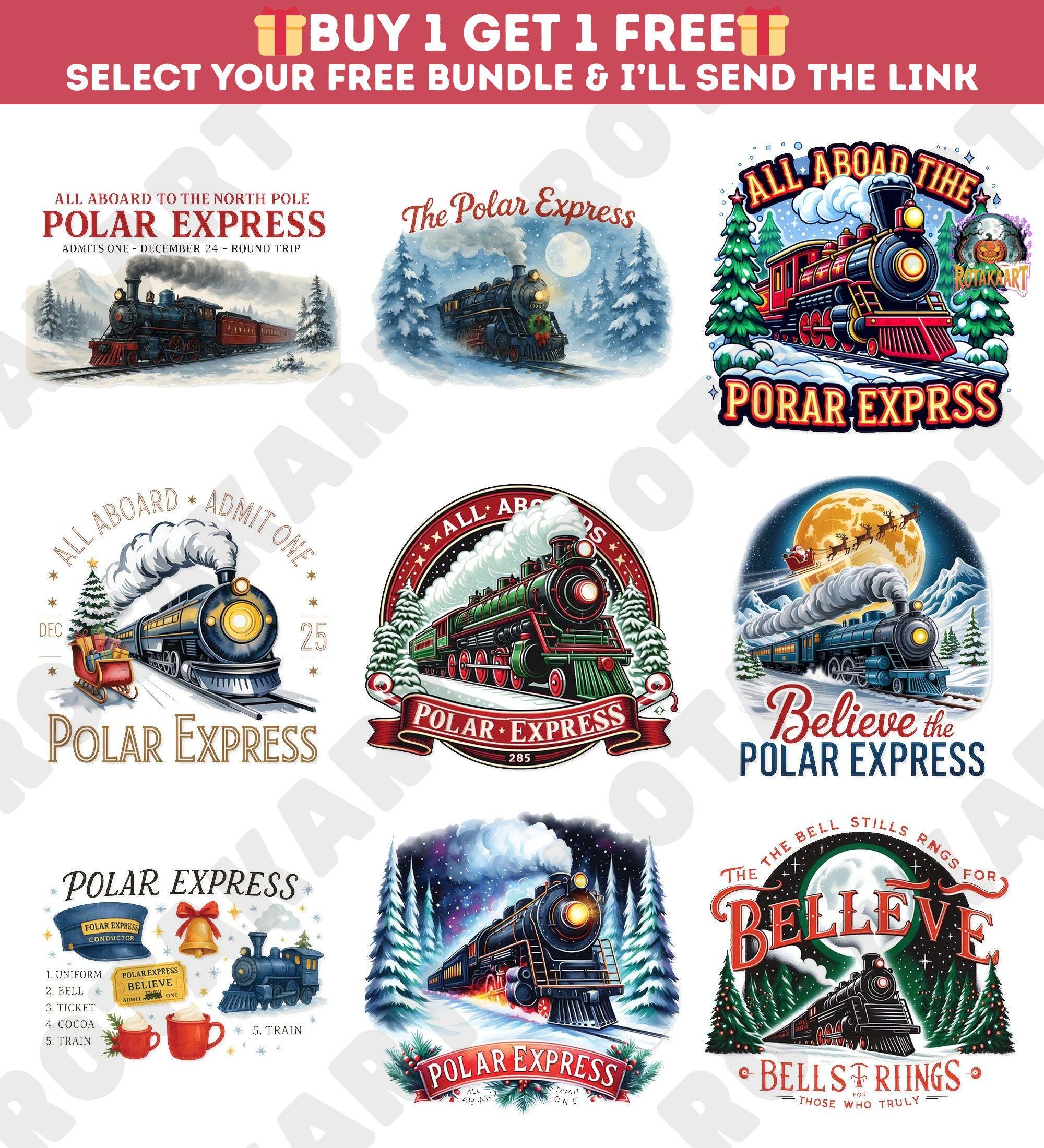 North Pole Ticket Png Bundle, 20 PNG Christmas Movies, Christmas 2025 ...