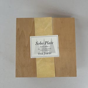 Tea Forté Soho Tallrik Smörkult Porslins Tallrik | Fyrkantig Desserttallrik | Modern Téservis | Nytt i Originalkartong