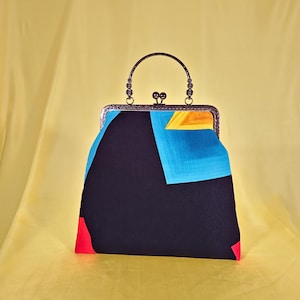 Vintage Black Geometric Bag| Handmade Vintage Bag| Formal Vintage Black Bag| Evening Black Bag