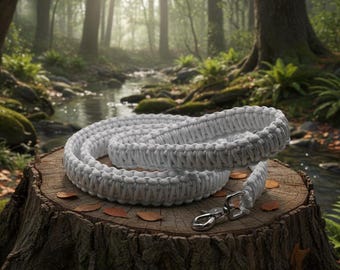 Heavy Duty Paracord Dog Leash | Custom Colors & Length | Woven Training Leash | Dog Walker Gift