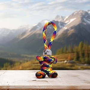 Custom Paracord Knot Keychain | Personalized Bag Charm | Cute Woven Key Fob | Handmade Gift