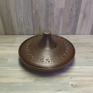 Traditional Moroccan tagine pottery red clay