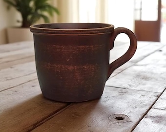 Handmade Terracotta Mug 300ml – Rustic Clay Coffee Cup | Natural Pottery Tea Mug | Eco-Friendly Ceramic Gift for Slow Living & Boho Kitchen
