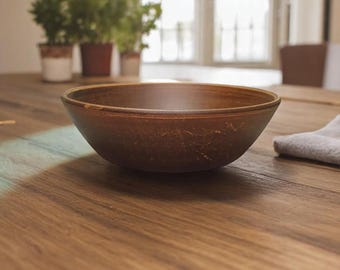 Handmade Clay Bowl 0.5L | Rustic Terracotta Snack Bowl | Boho Kitchenware | Ukrainian Pottery