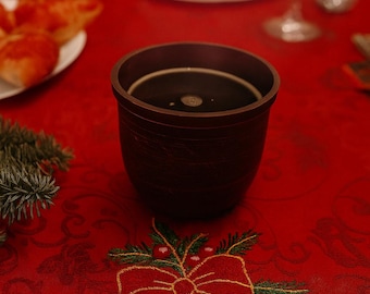 Rustic Handmade Red Clay Tumbler - 0.3L Natural Unglazed Pottery
