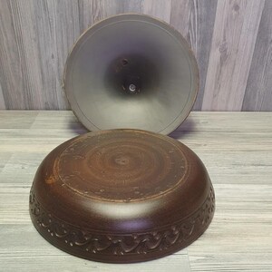 Handmade terracotta clay cooking pot with lid