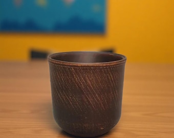 Handmade Red Clay Cup – Unglazed Wabi Sabi Tea Cup, Rustic Minimalist Pottery, Eco Friendly Earthenware Mug