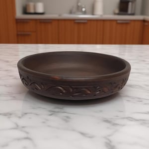Clay Baking Dish Handmade | 18 cm Ceramic Cooking Pot | Rustic Ukrainian Ketsi | Oven Safe Pottery Bowl | Eco-Friendly Kitchen Gift